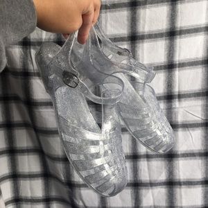 Clear Bamboo Jelly Sandals